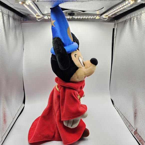 Disney World Mickey Mouse  Fantasia Sorcerer Wizard Plush Stuffed Toy - Picture 4 of 6
